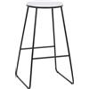 - Sgabello Achelor bianco con gambe nere 32x32x71 cm