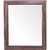 - Specchio in legno scuro rettangolare 59x49x3 cm oro