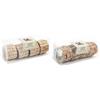 - Set 4 portatovaglioli in rattan 20x5x3,5 cm marrone chiaro