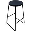 - Sgabello Colby in tessuto nero 32x32x70 cm