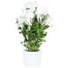 NO BRAND Dalia artificiale in vaso 56x67 cm bianca
