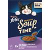 Felix Cibo umido per gatti Purina Felix Soup manzo, pollo e tonno 6x48 g