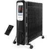 Aigostar Radiatore ad Olio Elettrico con Telecomando, 13 Elementi, 2500W | Termosifone Elettrico Basso Consumo, 3 livelli di Potenza + ECO, Timer 24H, Termostato Digitale, Silenzioso, Funzione memoria