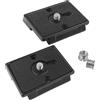 IOUALEY 2 piastre a sgancio rapido, adattatore a sgancio rapido per treppiedi Manfrotto 200PL-14 QR, adattatore di montaggio per fotocamera con viti da 0,6 cm e 1 cm, testa a sfera, adattatori di ricambio