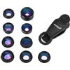 Levenhuk Set di obiettivi Lens S10 per smartphone | Levenhuk - Rif. 85976 - 5905555026756 - dim. 12 x 8 x 4 cm - Blu - Plastica