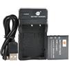 DSTE SLB-0837 - Batteria agli ioni di litio e caricatore micro USB, compatibile con fotocamera Samsung Digimax i6 PMP, L700, NV7, OPS VLUU NV10, Optio E75, E85, M85, Konica Minolta NP-1