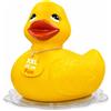 MIJOMA Anatra di gomma gigante da bagno | Compagno di giochi acquatici perfetto per bambini e adulti | Materiale di alta qualità e durevole | Versione XXL con altezza di 25 cm (giallo)