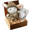 Generico Mini Bunny Hug, graziosos regalo di Pasqua, Mini Bunny Hugs in scatola, morbido peluche a forma di coniglio, animaletto di peluche con coniglietti positivi, peluches per cestini pasquali per bambini