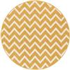 RugVista Capri Tappeto per interni ed esterni, Rotonda, Ø 150 cm, Giallo | Moderni, Pelo corto, Lavabile solo a mano, Oeko-Tex 100, Resistente ai raggi UV, Cucina, Corridoio, Porch