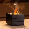 AVEKI Umidificatore, diffusore di fiamme da 280 ml, umidificatore ricaricabile con luce colorata, funzione timer a tre marce, adatto per camera da letto, ufficio, soggiorno, regali di Natale (nero)