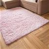 Carpeto Rugs Carpeto Shaggy Tappeto Soggiorno 80x150cm Rosa Tinta Unita Morbido Elegante | Tappeto per Camera da Letto Ufficio Sala da Pranzo Ingresso Facile da Pulire Resistente Ai Detergenti Pelo Corto Soffice