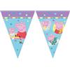 Procos Bandierine Peppa Pig FSC® Mix, decorazione da appendere, ghirlanda, compleanno, festa a tema