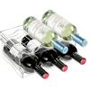 FORBELL Portabottiglie impilabile: per 6 bottiglie, adatto per frigorifero, armadio, piano di lavoro e ufficio, scaffale multifunzione per bottiglie di vino e bottiglie d'acqua (2-6 bottiglie)