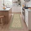 GENIMO Moderno Tappeto Salotto, Lavabile e Antiscivolo, 80x150 cm, Verde | Lavabile in Lavatrice, Pelo Corto, Antiscivolo, Cucina, Camera da Letto, Entrata, Scendiletto, Ufficio