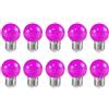ZFQ Lampadine colorate 2 W E27 G45 LED E27 Lampadine E27 Illuminazione Lampadine Colorate per Matrimonio Halloween Natale Party Bar Lilla 10 pezzi