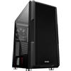MODECOM VOLCANO AMIRANI, nero, case per PC tower media, spazio per GPU di 380 mm, 3 ventole ARGB, pannello frontale a rete, vetro temperato, compatibile ATX, colore nero