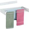 Relaxdays Stendibiancheria a Scomparsa da Parete, Stendino Pieghevole, Stendi Biancheria 15x80x40 cm, Acciaio, Bianco