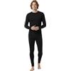 BestSale247 Set di biancheria intima termica da uomo in lana merino (camicia + pantaloni), calda biancheria intima invernale da sci in lana merino