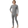 BestSale247 Set di biancheria intima termica da uomo in lana merino (camicia + pantaloni), calda biancheria intima invernale da sci in lana merino