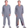 FERRUCCI COMFORT Pigiama Sanitario Invernale con 3 Cerniere (1 sul Dorso, 2 su Interno Gamba) per Anziani, Alzheimer, Incontinenza, Tutone con Chiusura Posteriore