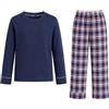 JinBei Pigiama Ragazza Ragazzo Cotone Lungo Pigiami con Tasche, 8-16 Anni | Due Pezzi, Maglietta a Maniche Lunghe e Pantaloni a Quadretti, Gola Rotonda Tops, Cintura Elastica, Dormire, Casa, Natale