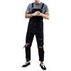 ORANDESIGNE Salopette Uomo in Denim Casual Pantaloni Strappati Uomo in Tinta Unita Salopette Uomo Jeans Slim Fit Moda Ragazzo Jumpsuit Pagliaccetti da Lavoro con Bretelle