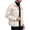 QUNERY Giacca Camicia Uomo Cappotto di Lana Giacche con Bottoni | Cappotto di lana di Mezza Stagione, Giacche Corto Autunnale/Invernale, con Risvolto, Comoda, Tinta Unita