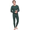 BestSale247 Set di biancheria intima termica da uomo in lana merino (camicia + pantaloni), calda biancheria intima invernale da sci in lana merino