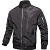 Duohropke Bomber da uomo, estivo, sottile, leggero, casual, sportivo, da aviatore, da baseball, con colletto alto, casual, da pilota, giacca da baseball