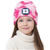 Memoryee Bambini LED Illuminato Berretto, 4 LED Ultra Luminoso USB Ricaricabile Corsa Lampada Torcia Mani Libere Luce Invernale Calda Maglia Cappello Regali per Ragazzi e Ragazze