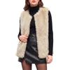 HEEKPEK Gilet Donna in Pelliccia Sintetica Cappotto Senza Maniche Invernale | Giubbino Senza Maniche Elegante, Gilet Soffice Donna Caldo Morbido Peloso, Autunno Smanicato con Tasches