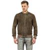 Borghese - Pelletteria Artigianale Pelletterie Borghese | Giacca Camoscio Renna Uomo Moro | Bomber in Pelle Scamosciata | Vera Pelle | Giacca in Pelle | Primavera | Giubbotto | Giubbino | Made in Italy | A101SC