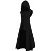 Duohropke Mantello da donna con cappuccio Assassins Creed, costume medievale, gotico, con cappuccio, taglie forti, per cosplay, vintage, taglie forti, mini abito con cappuccio irregolare