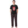 Get Trend Marvel Spiderman Pigiama Uomo Lungo S-3XL, Set 2 Pezzi | Pigiama Uomo Invernale con Maglia Corta e Pantalone Lungo, Pigiami Completo Morbido e Leggero, Idee Regalo per Lui