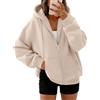 Trendy Queen Soft Felpa con Cappuccio Donna | Graziosa giacca leggera alla moda con tasche, abiti casual autunnali, comodi cappotti invernali, strati quotidiani e