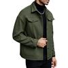 QUNERY Giacca Camicia Uomo Cappotto di Lana Giacche con Bottoni | Cappotto di lana di Mezza Stagione, Giacche Corto Autunnale/Invernale, con Risvolto, Comoda, Tinta Unita