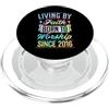 Worship Service Style With Christian Bib Vivere per fede nata per adorare dal 2016 Anno cristiano PopSockets PopGrip per MagSafe