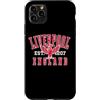 Desert Merch Liverpool England Shop Custodia per iPhone 11 Pro Max Liverpool England - Ali di fegato con stampa rossa e bianca