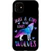 Just a Girl who Loves Wolves TS Gifts Co Custodia per iPhone 11 Solo una ragazza che ama i lupi - Regalo lupo