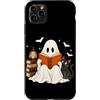 Funny Spooky Ghost Black Cat Halloween C Custodia per iPhone 11 Pro Max Libro di lettura fantasma gatto nero Halloween amante dei gatti fantasma boo