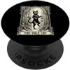 Merry Yule Happy Winter Solstice Holiday Il gatto Yule Solstizio d'inverno felice Yule Yuletide Natale PopSockets PopGrip Adesivo