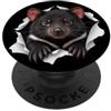 4TasmanianDevilLovers Divertente diavolo della Tasmania che sbircia carino zoo amante degli animali PopSockets PopGrip Adesivo