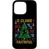 Funny Rock Climging Ugly Christmas Sweat Custodia per iPhone 15 Pro Max Divertente maglione natalizio per arrampicata su roccia
