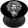 Gothic Dark Fantasy Clothing Co Gotico Medusa Donna Dea Serpente Regina Serpente PopSockets PopGrip Adesivo