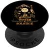 Merry Yule Happy Winter Solstice Holiday Celebrazione pagana Yule della luna di Natale del solstizio d'inverno PopSockets PopGrip Adesivo