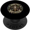 Merry Yule Happy Winter Solstice Holiday Merry Yule Felice Solstizio Natale Pagano Pentagramma PopSockets PopGrip Adesivo