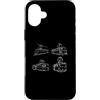Tram Car Bus And Public Transport Appare Custodia per iPhone 16 Plus Tram Veicolo Treno Tram Trolley Funivia Gondola