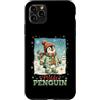 Classic Christmas Vintage Xmas Nostalgic Custodia per iPhone 11 Pro Max Pinguino Polar Winter Wonderland Cappello Sciarpa Guanti Retro