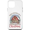 Vintage Christmas Farm Custodia per iPhone 12 mini There's Nothing Like A Farmhouse Christmas Barn Winter