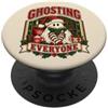Christmas Season Divertente Natale Ghost Reader Holiday Book Lover PopSockets PopGrip Adesivo